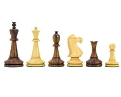 Blackmore Series Sheesham And Boxwood Chess Pieces 4 Inches