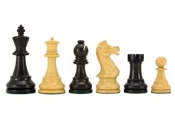 Frankfurt Series Ebonised Boxwood Chess Pieces 4 Inches
