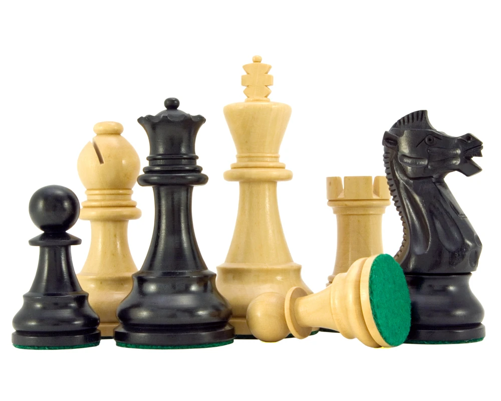 Frankfurt Series Ebonised Boxwood Chess Pieces 4 Inches 2 Frankfurt Series Ebonised Boxwood Chess Pieces 4 Inches - Image 2