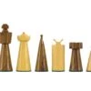 Art Deco Series Sheesham And Boxwood Chess Pieces 3.5 Inches