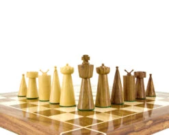 Art Deco Series Sheesham And Boxwood Chess Pieces 3.5 Inches -Chess Shop RCP059 06