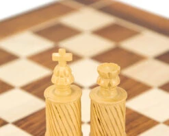 Coiled Jerusalem Hand Carved Golden Rosewood Chess Pieces -Chess Shop RCP063 06