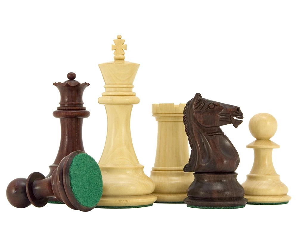 Sentinel Series Rosewood Staunton Chess Pieces 4 Inches 2 Sentinel Series Rosewood Staunton Chess Pieces 4 Inches - Image 2