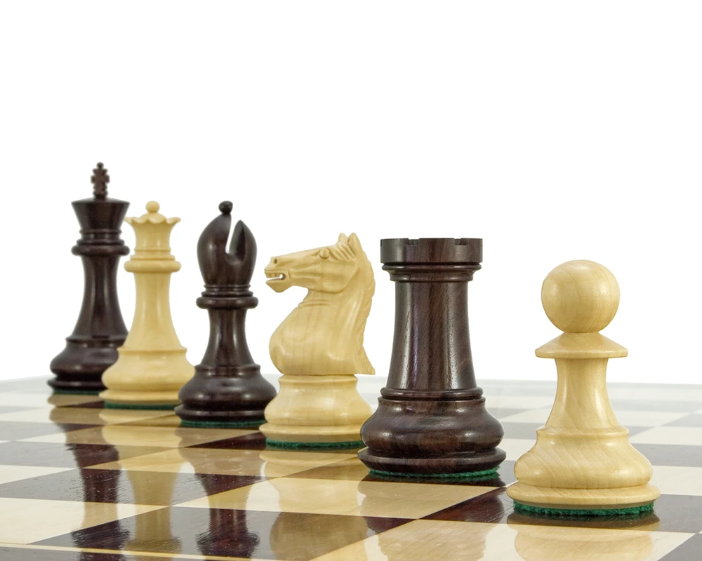 Sentinel Series Rosewood Staunton Chess Pieces 4 Inches 6 Sentinel Series Rosewood Staunton Chess Pieces 4 Inches - Image 6