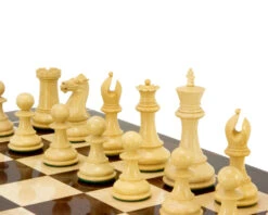 Sandringham Series Ebony Staunton Chess Pieces 4 Inches -Chess Shop RCP073 04