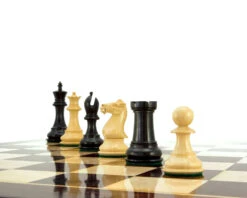 Sandringham Series Ebony Staunton Chess Pieces 4 Inches -Chess Shop RCP073 05