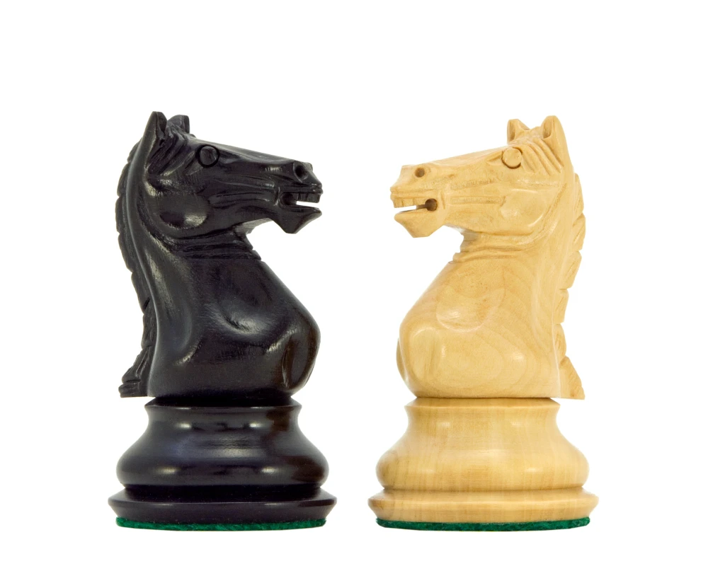 Sentinel Series Ebony And Boxwood Staunton Chess Pieces 4 Inches 3 Sentinel Series Ebony And Boxwood Staunton Chess Pieces 4 Inches - Image 3