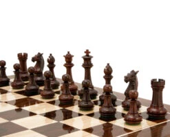 Templar Series Rosewood Luxury Chess Pieces 4 Inches -Chess Shop RCP078 03
