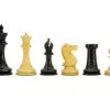 Old English Elite Series Ebony Staunton Chess Pieces 4 Inches