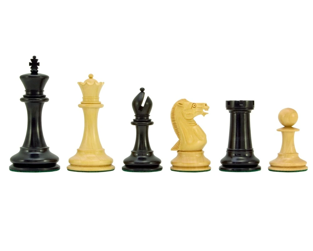 Old English Elite Series Ebony Staunton Chess Pieces 4 Inches 1 Old English Elite Series Ebony Staunton Chess Pieces 4 Inches
