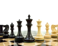 Old English Elite Series Ebony Staunton Chess Pieces 4 Inches 13 Old English Elite Series Ebony Staunton Chess Pieces 4 Inches -Chess Shop RCP082 06