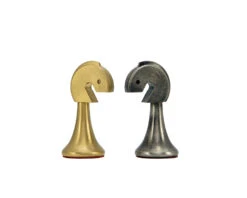 Metropolis Series 2.75 Inch Brass And Nickel Chess Pieces -Chess Shop RCP085 02