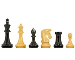 Canterbury Knight Series Luxury Ebony Chess Pieces 4.5 Inches