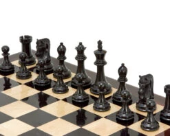 Canterbury Knight Series Luxury Ebony Chess Pieces 4.5 Inches -Chess Shop RCP086 03