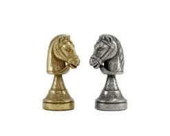 Finnesburg Series Brass And Nickel Chess Pieces 3 Inches -Chess Shop RCP089 02