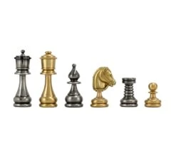 Verona Series 2.75 Inches Brass And Nickel Chess Pieces