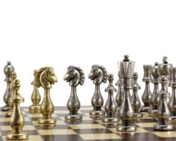 Maghreb Brass And Nickel Chess Pieces 4 Inches 11 Maghreb Brass And Nickel Chess Pieces 4 Inches -Chess Shop RCP091 04