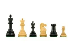 Cheltenham Series Ebony And Boxwood Chess Pieces 3.75 Inches