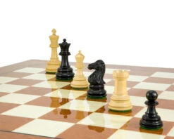 Cheltenham Series Ebony And Boxwood Chess Pieces 3.75 Inches -Chess Shop RCP096 05