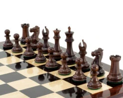 Sandringham Series Rosewood Chess Pieces 4 Inches -Chess Shop RCP098 03