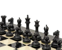 Sovereign Series Ebonised Boxwood Chessmen 3 Inches -Chess Shop RCP105 03