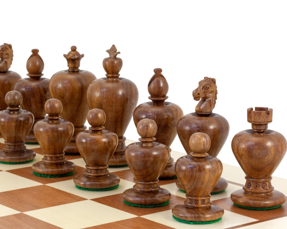 Apple Series Golden Rosewood Carved Chessmen 3 Apple Series Golden Rosewood Carved Chessmen - Image 3