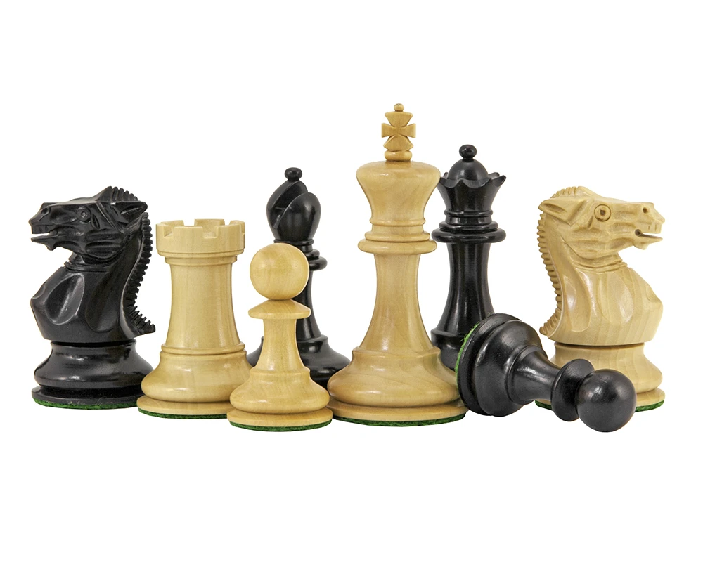 Highgrove Series Ebonised Staunton Chess Pieces 3 Inches 2 Highgrove Series Ebonised Staunton Chess Pieces 3 Inches - Image 2