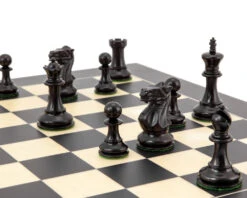 Highgrove Series Ebonised Staunton Chess Pieces 3 Inches 10 Highgrove Series Ebonised Staunton Chess Pieces 3 Inches -Chess Shop RCP112 03