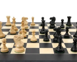 Highgrove Series Ebony Staunton Chess Pieces 3 Inches -Chess Shop RCP113 04