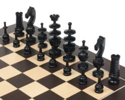 French Regency Period Chess Pieces Ebonised 13 French Regency Period Chess Pieces Ebonised -Chess Shop RCP122 04