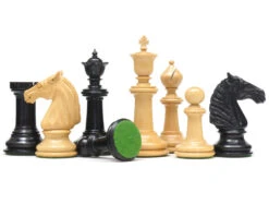 Classic Staunton Ebony Bath Series Chessmen 4.25 Inches -Chess Shop RCP123b 02