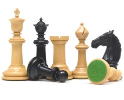 Classic Staunton Ebony Bath Series Chessmen 4.25 Inches -Chess Shop RCP123b 03