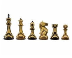 The Hancock Striped Staunton Chessmen 4 Inch