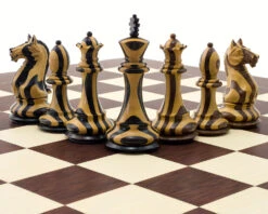 The Hancock Striped Staunton Chessmen 4 Inch -Chess Shop RCP134 06