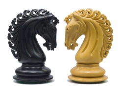The Empire Knight Ebony Chessmen 4.5 Inch -Chess Shop RCP137 03