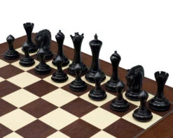 The Empire Knight Ebony Chessmen 4.5 Inch -Chess Shop RCP137 05