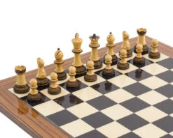 Burnt Parker Chessmen 4 Inch 12 Burnt Parker Chessmen 4 Inch -Chess Shop RCP139 05