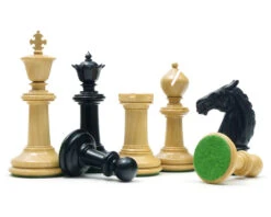 Traditional Staunton Ebony Bath Chessmen 3.75 Inch -Chess Shop RCP140 02