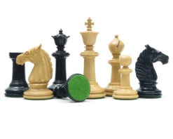 Traditional Staunton Ebony Bath Chessmen 3.75 Inch -Chess Shop RCP140 03
