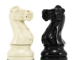 Atlantic Series Black & Cream Lacquered Chessmen 3.75 Inches -Chess Shop RCP150 03