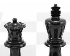 Atlantic Series Black & Cream Lacquered Chessmen 3.75 Inches -Chess Shop RCP150 06