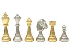 The Messina Gold And Silver Plated Italian Chessmen