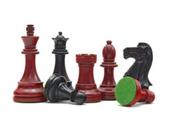 Broadbase Chess Men In Red And Black 3.75 Inch -Chess Shop RCP154 02