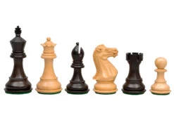 The Stallion Knight Ebonised Chess Pieces 3.5 Inch