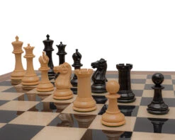 Reproduction Staunton Ebony Chessmen 1849 Model 4.4 Inch King -Chess Shop RCP174 04