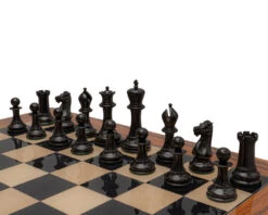 Reproduction Staunton Chessmen 1849 Model 4.4 Inch King In Antiqued Boxwood And Ebony 9 Reproduction Staunton Chessmen 1849 Model 4.4 Inch King In Antiqued Boxwood And Ebony -Chess Shop RCP175 02