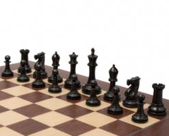 The 1853 Paulsen Reproduction 3.5 Inch Chess Men In Ebony -Chess Shop RCP177 02