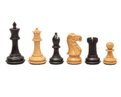 The Warwick Series 3 Inch Ebonised Chessmen