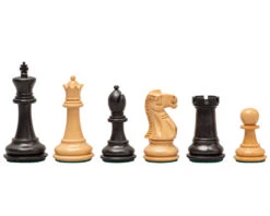 The Warwick Series 3.25 Inch Ebonised Chessmen