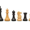 Reproduction Staunton Ebony Chessmen 1972 Model 3.5 Inch (50040)